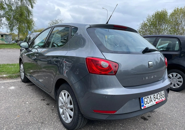 Seat Ibiza cena 20000 przebieg: 102700, rok produkcji 2012 z Gdańsk małe 106